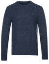 GANT Neps Ribbed Crew Neck Sweater Blue