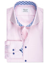 Contrast Floral Inlay Shirt Pink