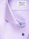 Contrast Floral Inlay Shirt Lilac