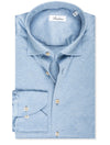 Stenstroms Slimline Jersey Stretch Shirt Blue