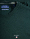 Super Fine Lambswool Crew Neck Sweater Tartan Green