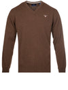 GANT Super Fine Lambswool V-Neck Sweater Dark Brown Melange