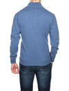GANT Stone Blue Melange Super Fine Lambswool Half-Zip Sweater