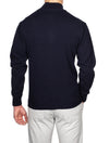 Super Fine Lambswool Half-Zip Sweater Marine