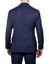 Louis Copeland Plain Suit Blue 2 piece 2 button notch lapel soft shoulder flap pockets 3