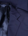 Louis Copeland Plain Suit Blue 2 piece 2 button notch lapel soft shoulder flap pockets 4