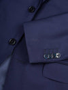 Louis Copeland Plain Suit Blue 2 piece 2 button notch lapel soft shoulder flap pockets 5