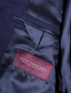 Louis Copeland Plain Suit Blue 2 piece 2 button notch lapel soft shoulder flap pockets 6