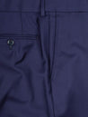 Louis Copeland Plain Suit Blue 2 piece 2 button notch lapel soft shoulder flap pockets 7