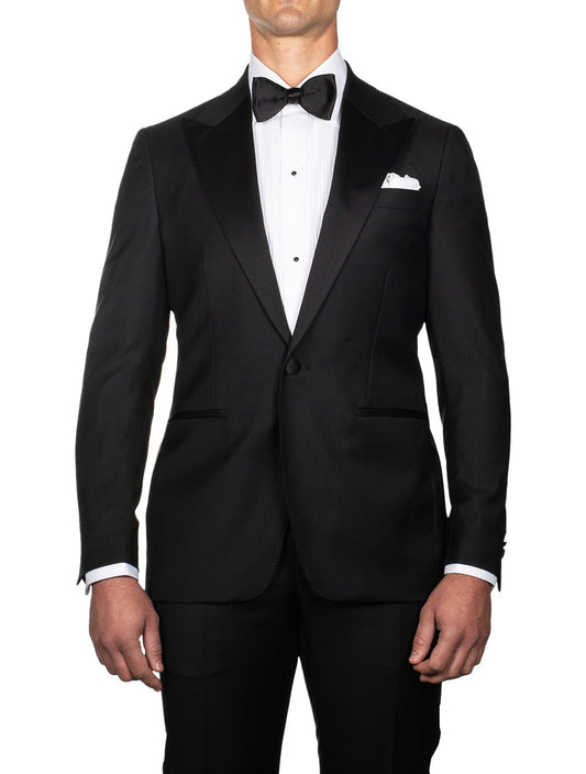 Louis Copeland Dress Suit Tuxedo Black 2 Piece 1 Button Single Peaked Lapel 2