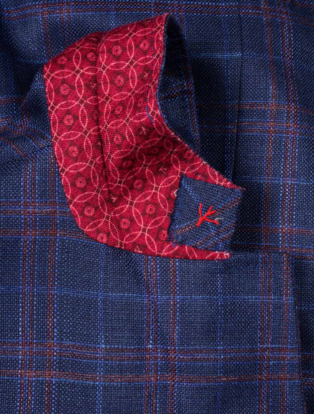 Isaia Galles Overcheck Sport Jacket Blue AI6