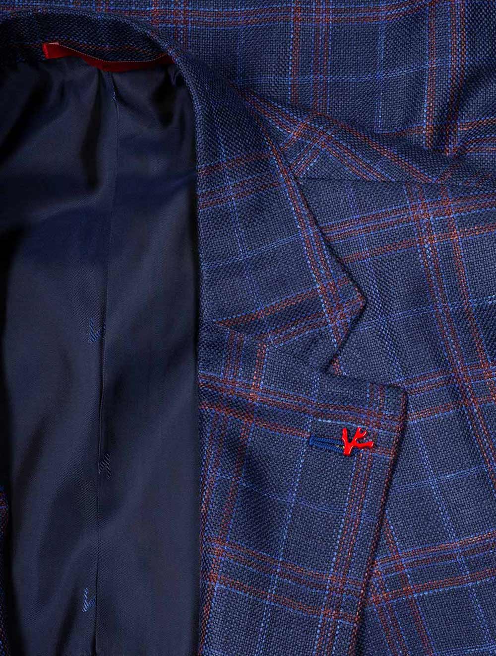 Isaia Galles Overcheck Sport Jacket Blue AI3