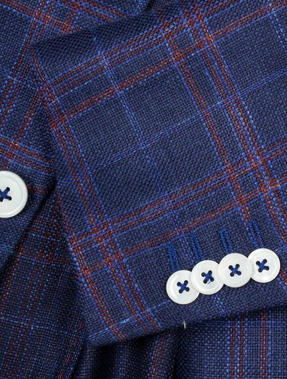 Isaia Galles Overcheck Sport Jacket Blue AI4