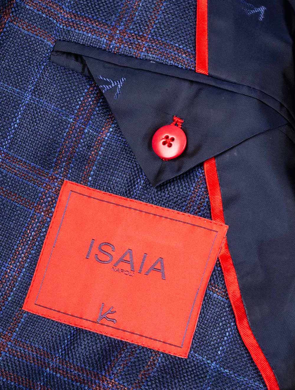 Isaia Galles Overcheck Sport Jacket Blue AI5