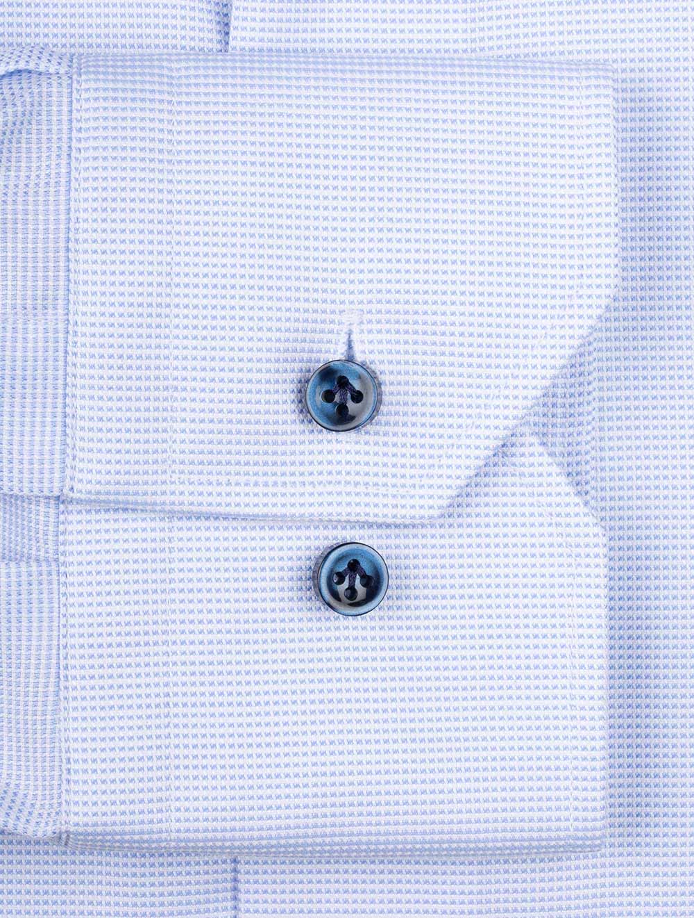 Louis Copeland Classic Fit Nail Head Shirt Blue AI3