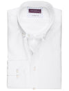 White Weave Pattern Classic Fit Shirt White/tail