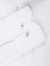 White Jersey Weave Classic Fit Shirt White/tail