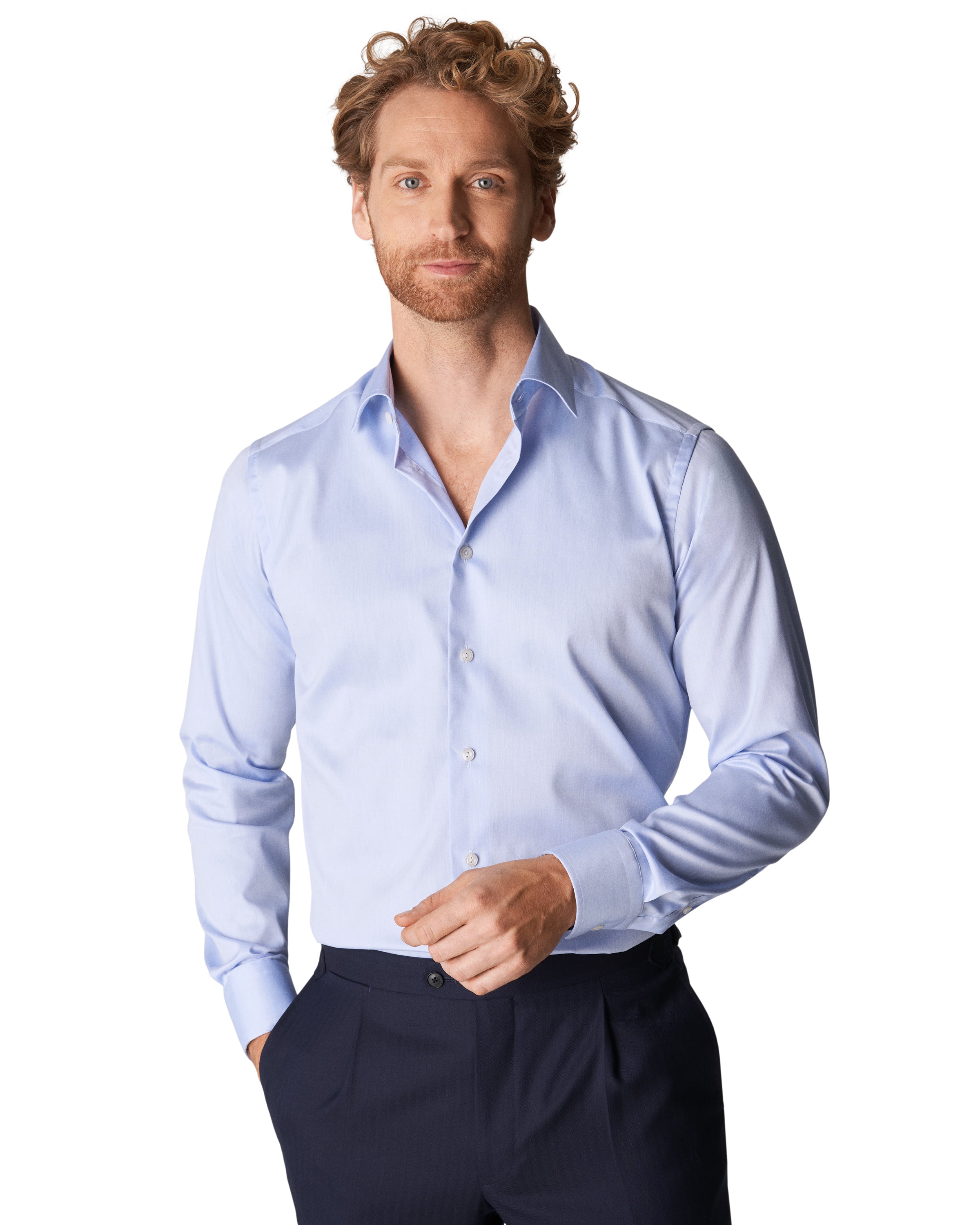 Contemporary Single Cuff Shirt Blue