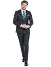 Louis Copeland Charcoal Pic N Pic Two Piece Suit