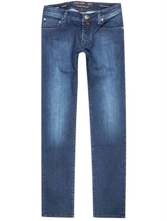 JACOB COHEN Denim Worn-In Comfort Fit Jeans Dark Wash