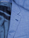 Blue Wool & Linen Blend Slim Fit Blazer Blue