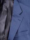Louis Copeland Check Suit Blue 3 Piece 2 Button Notch Lapel Flap Pockets 3