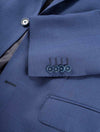 Louis Copeland Check Suit Blue 3 Piece 2 Button Notch Lapel Flap Pockets 4