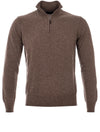 Louis Copeland Brown Half Zip Sweater