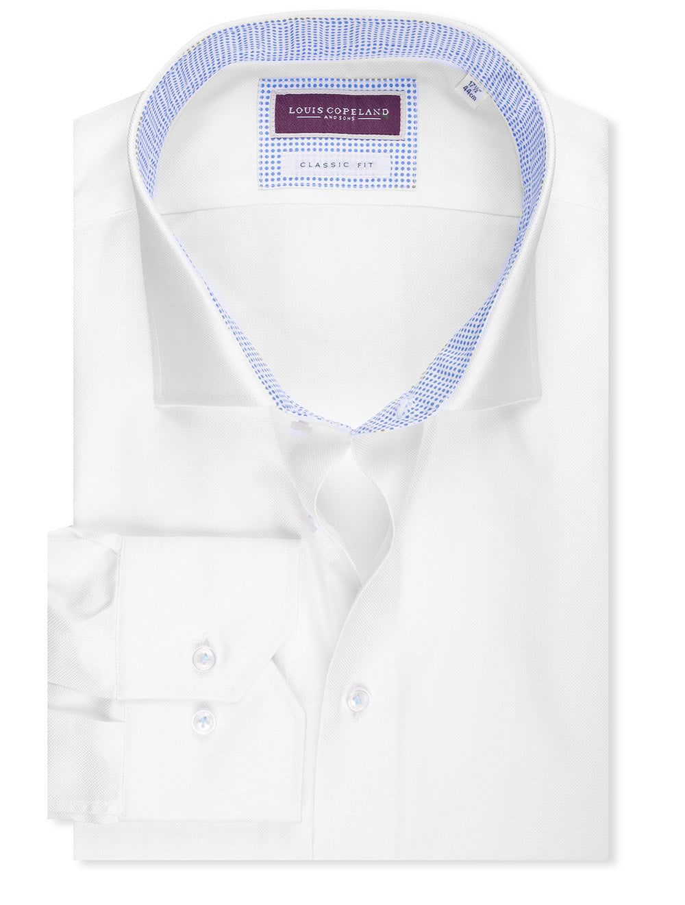 Louis Copeland Classic Fit Pinpoint Shirt White MI