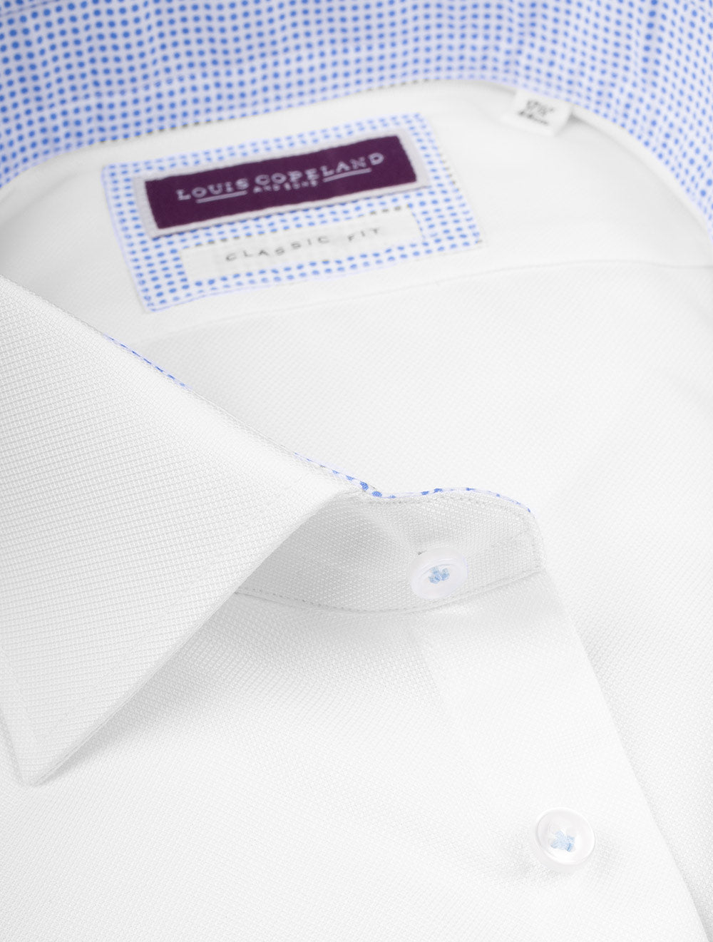 Louis Copeland Classic Fit Pinpoint Shirt White AI2