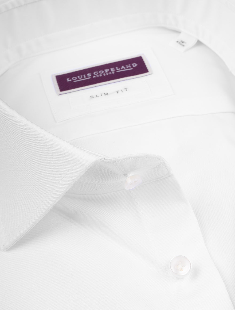 Louis Copeland Slim Fit Thomas Mason Shirt White AI2