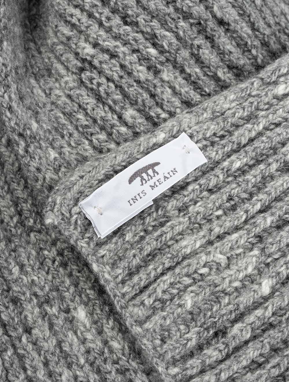 Inis Meain Rib Scarf Longford Grey AI2