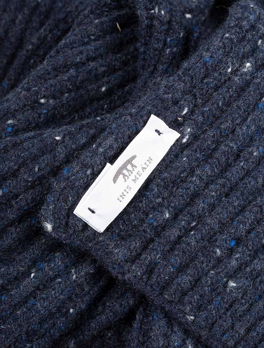 Inis Meain Rib Scarf Tyrone Navy AI2