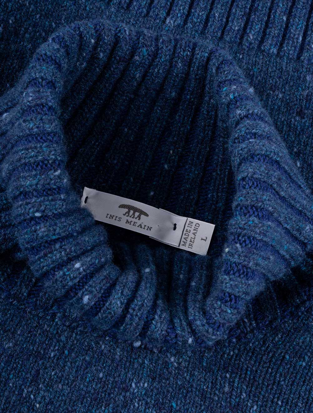 Donegal Roll Neck Knit Blue