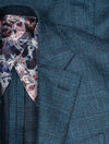 Louis Copeland Weave Sports Jacket Teal Wool Silk 2 Button Soft Shoulder Patch Pocket 2