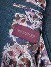 Louis Copeland Weave Sports Jacket Teal Wool Silk 2 Button Soft Shoulder Patch Pocket 4
