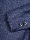 Louis Copeland Weave Sports Jacket Blue Wool Silk 2 Button Soft Shoulder Patch Pocket 3