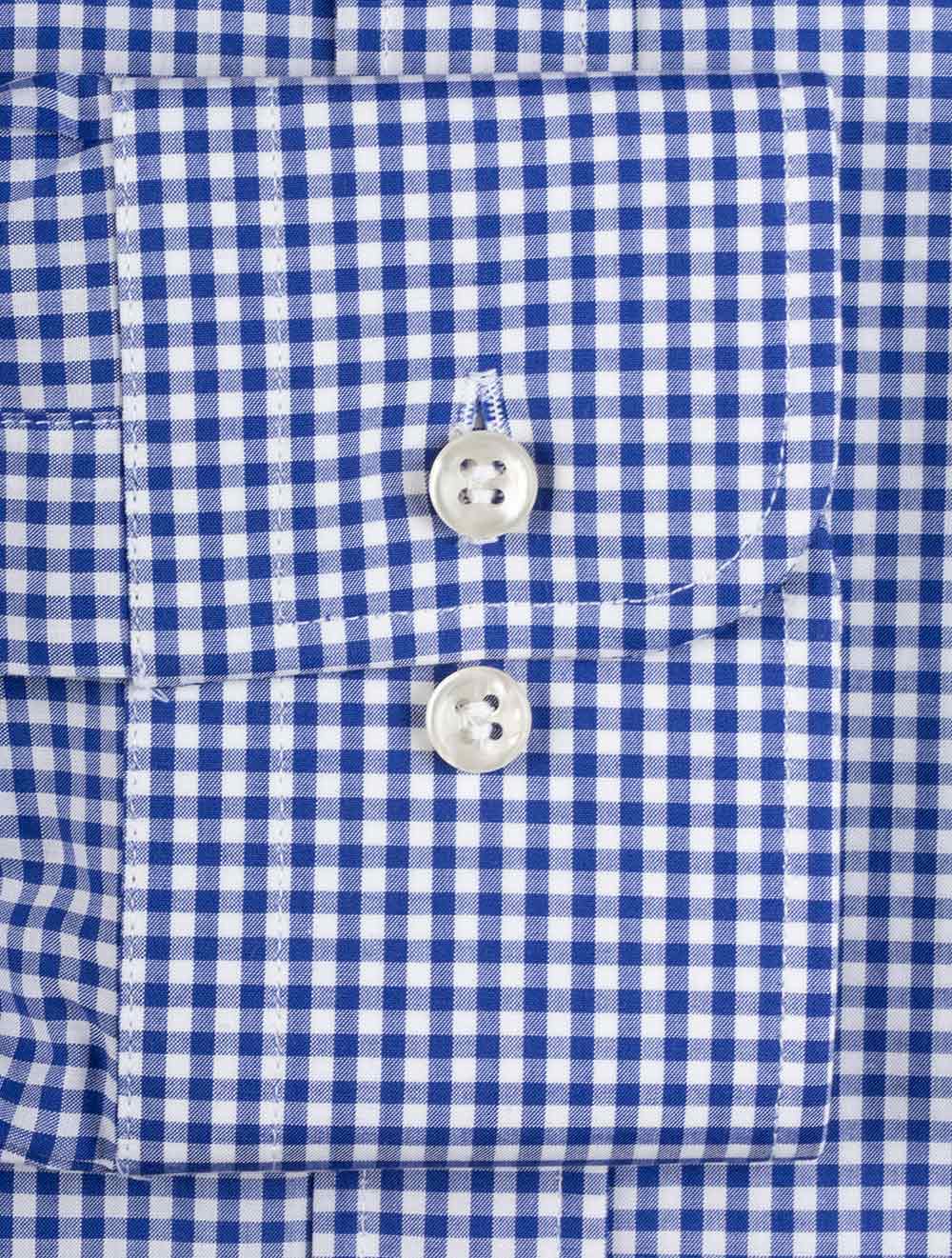 Paul And Shark Navy Gingham Check Shirt Blue AI3