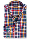 PAUL AND SHARK Check Button Down Shirt Red/navy/yellow