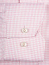 LOUIS COPELAND Button Down Houndtooth Single Cuff Shirt Pink