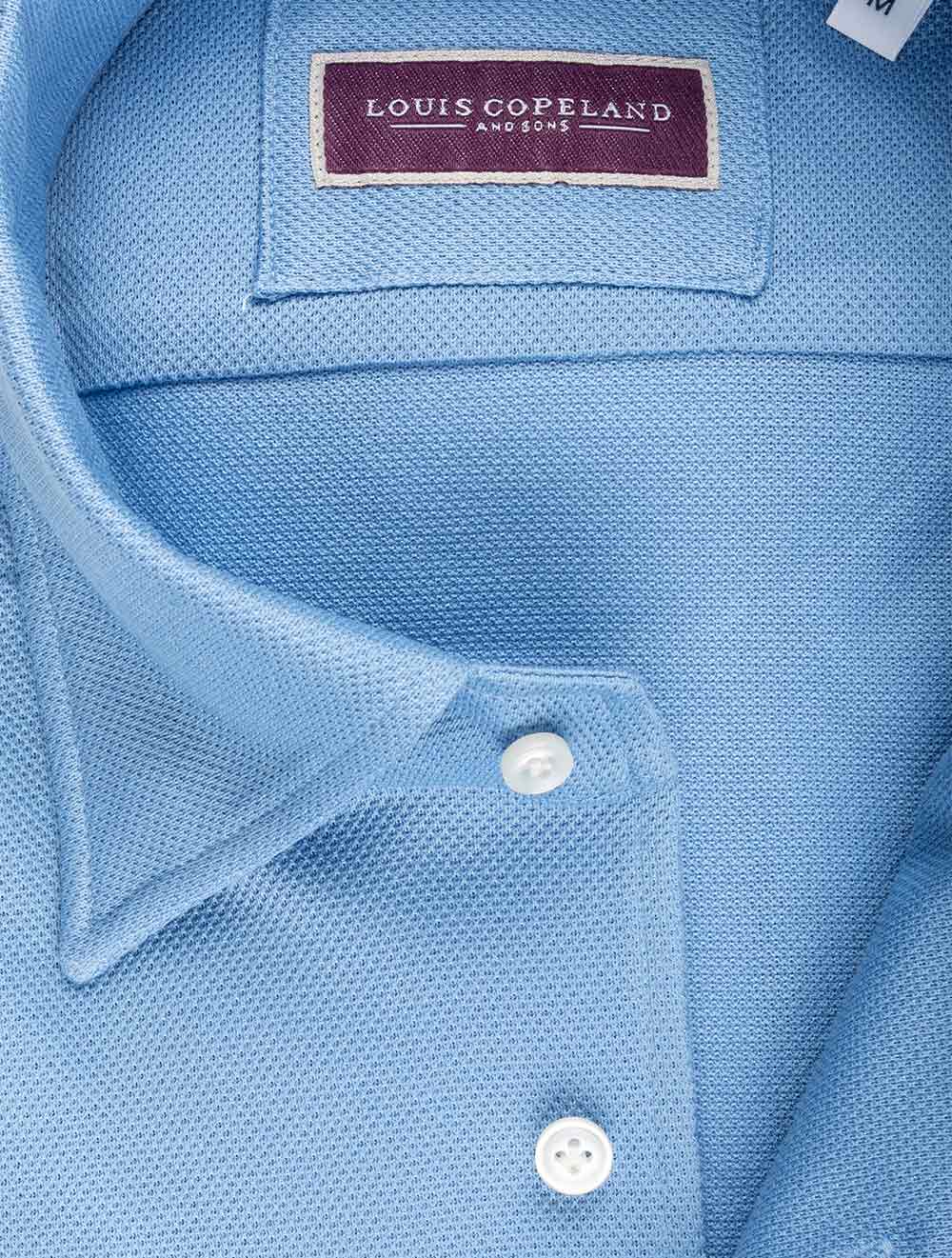 Louis Copeland Pique Jersey Shirt Light Blue AI1