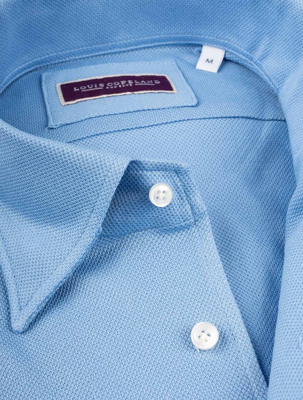 Louis Copeland Pique Jersey Shirt Light Blue AI2