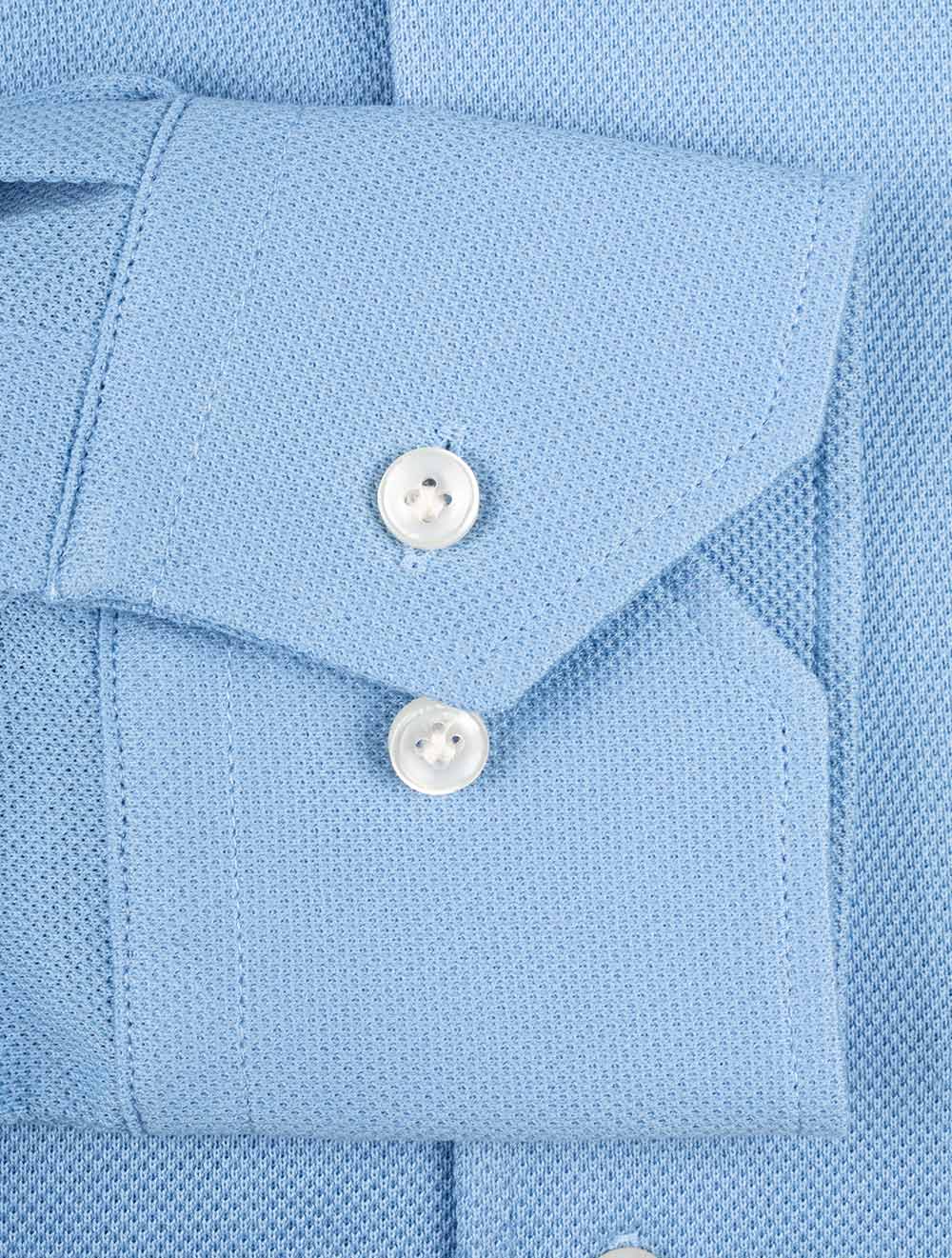 Louis Copeland Pique Jersey Shirt Light Blue AI3