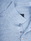 Dressler Blue Linen Cotton Longsleeve Polo
