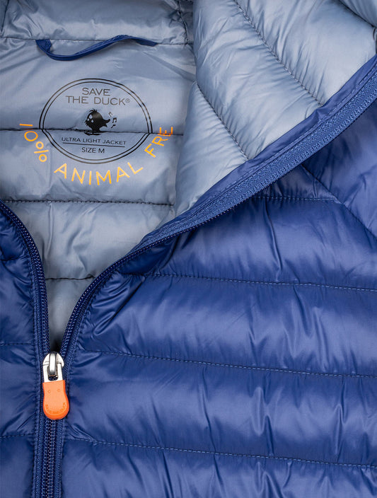 SAVE THE DUCK Donald Hooded Jacket-Eclipse Blue