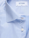 Eton Blue Double Cuff Slim Fit Shirt Blue