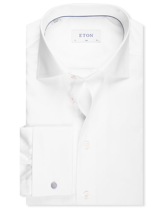 ETON Slim Fit Double Cuff Shirt White