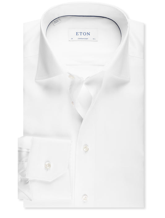 Eton Plain Contemporary Fit Shirt White
