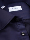 ETON Slim Fit Single Cuff Shirt Navy