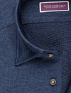 The Louis Copeland Pique Shirt Grey Navy